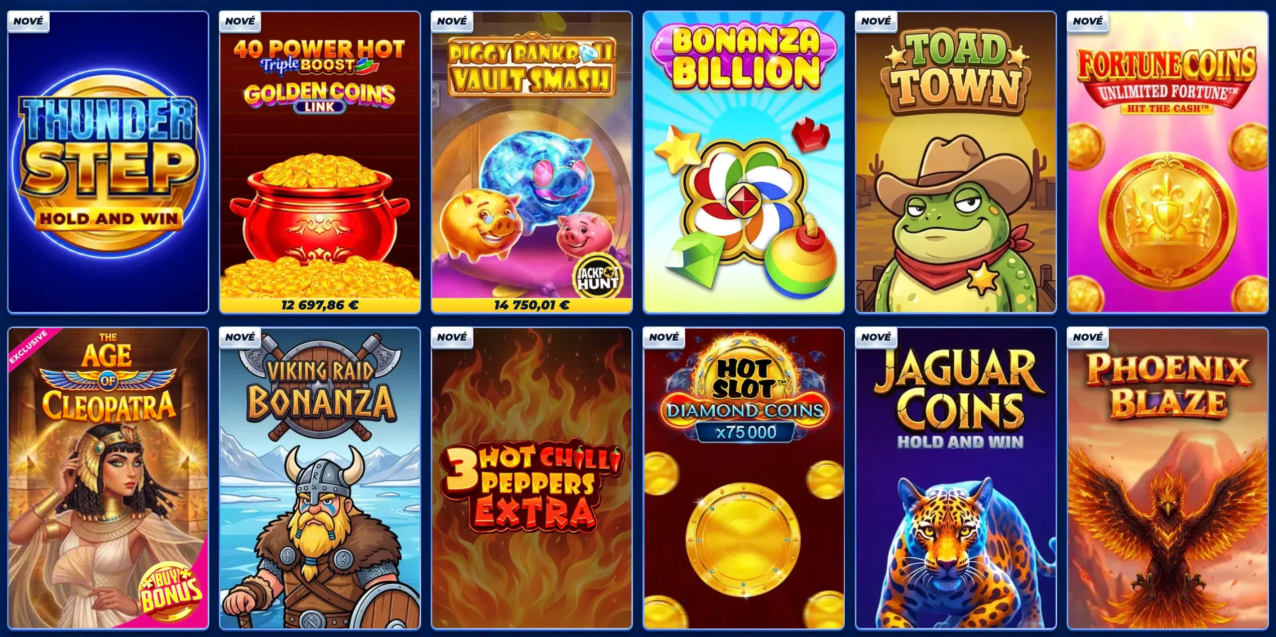 Různé výherní automaty v Bassbet casino